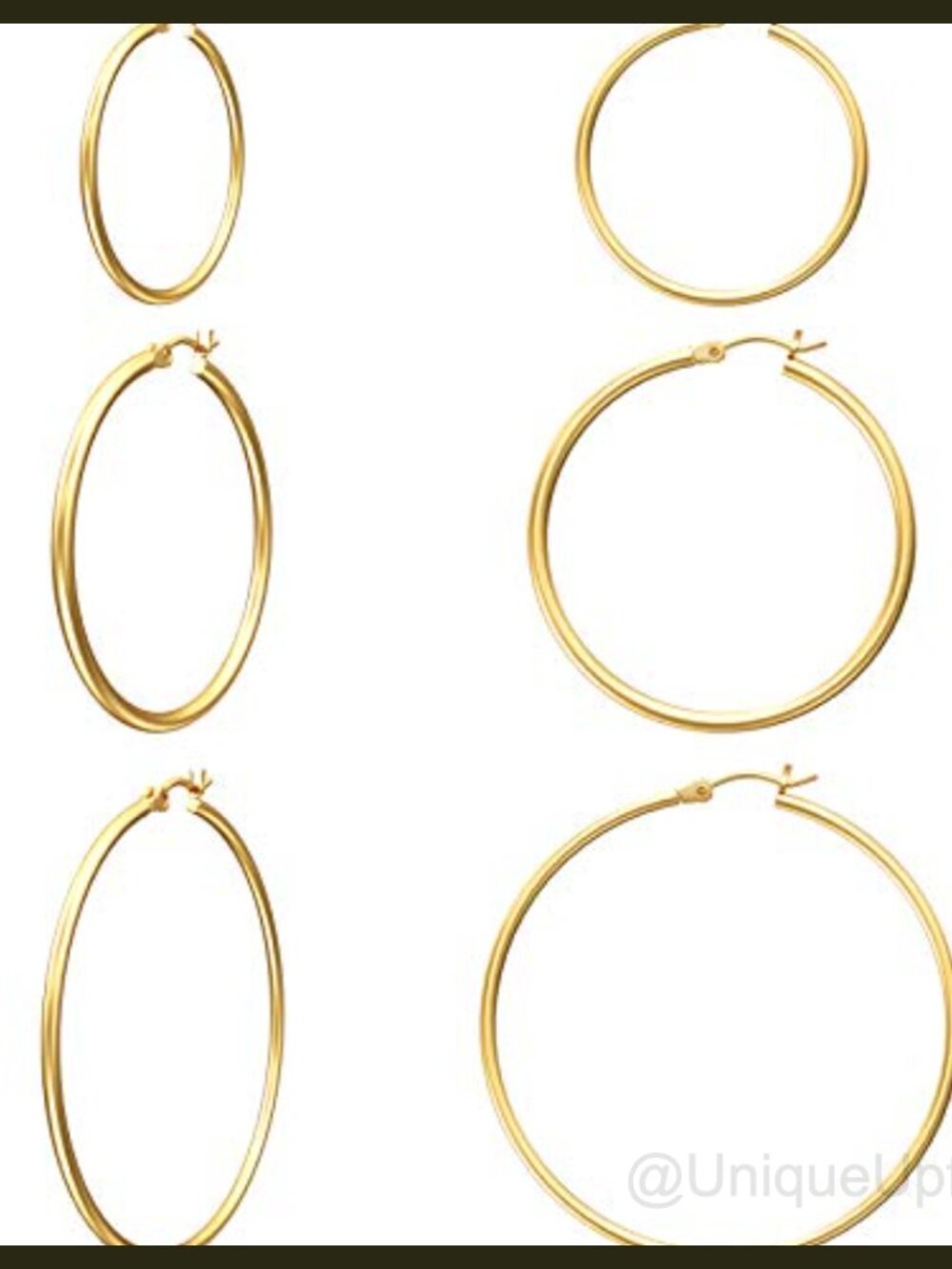 14K Gold Plated Hoop Earrings Hypoallergenic Lightweight Women